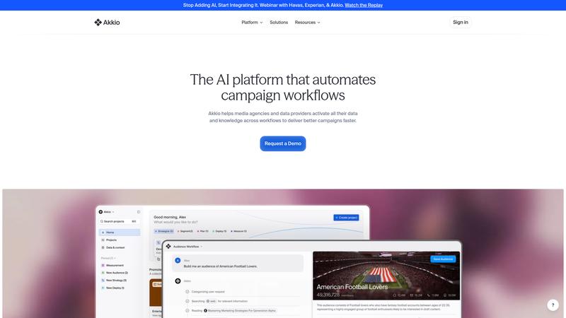 Akkio Interface screenshot