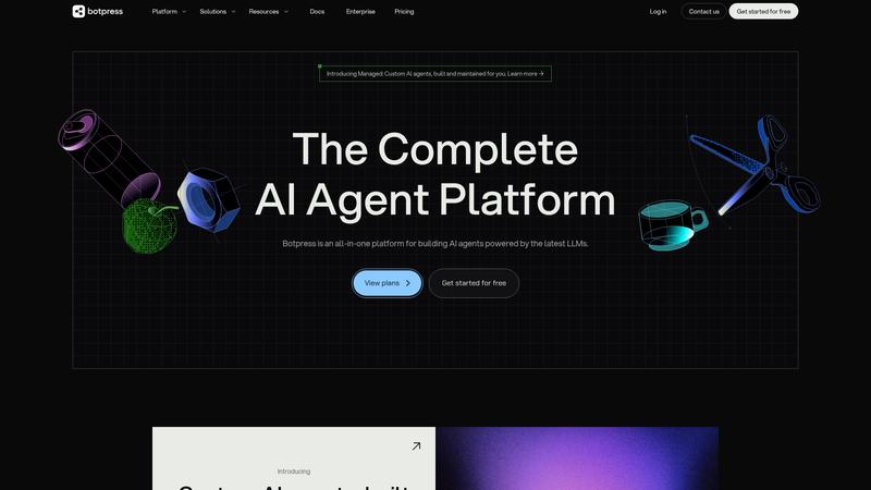 Botpress Interface screenshot