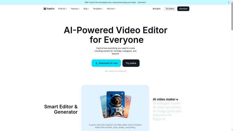 CapCut Interface screenshot