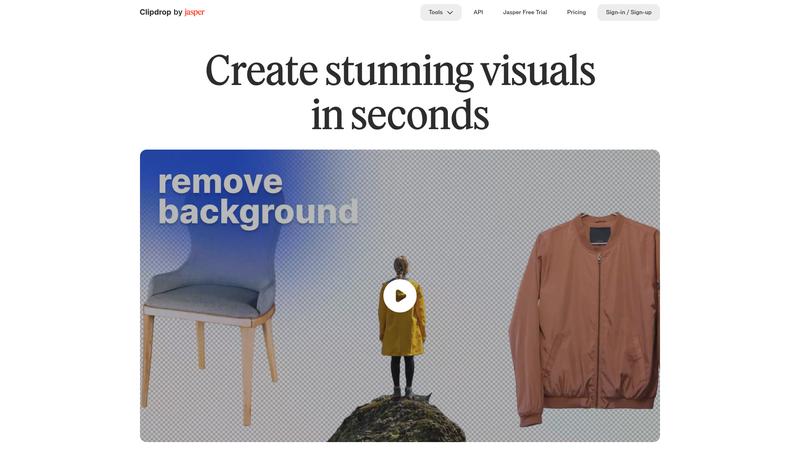 Clipdrop Interface screenshot