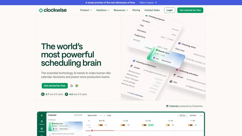 Clockwise Interface screenshot