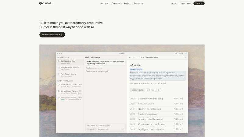 Cursor Interface screenshot