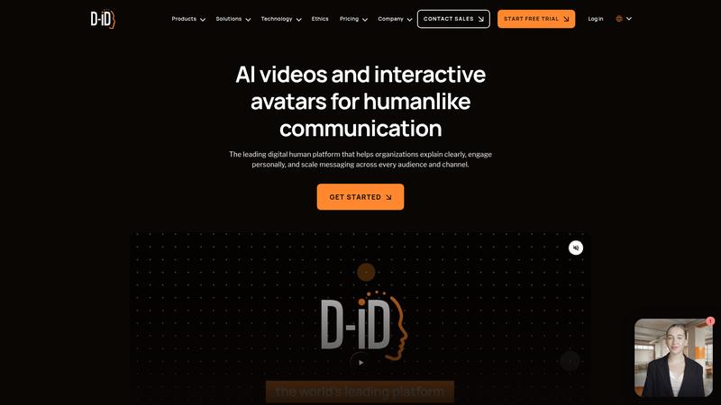 D-ID Interface screenshot