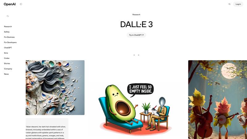 DALL-E 3 Interface screenshot