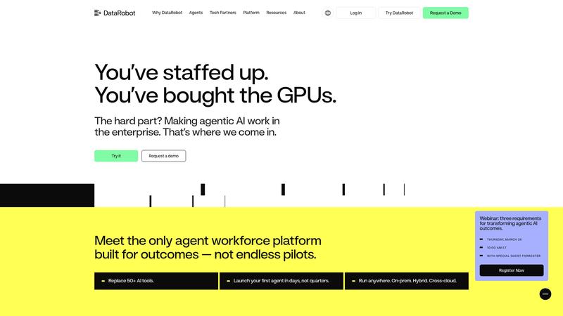 DataRobot Interface screenshot