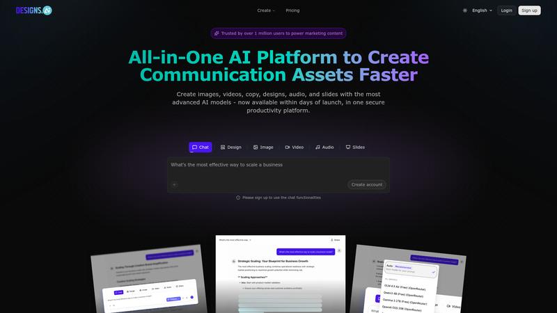 Designs.ai Interface screenshot