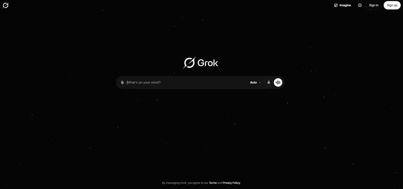 Grok Interface screenshot