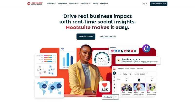 Hootsuite AI Interface screenshot