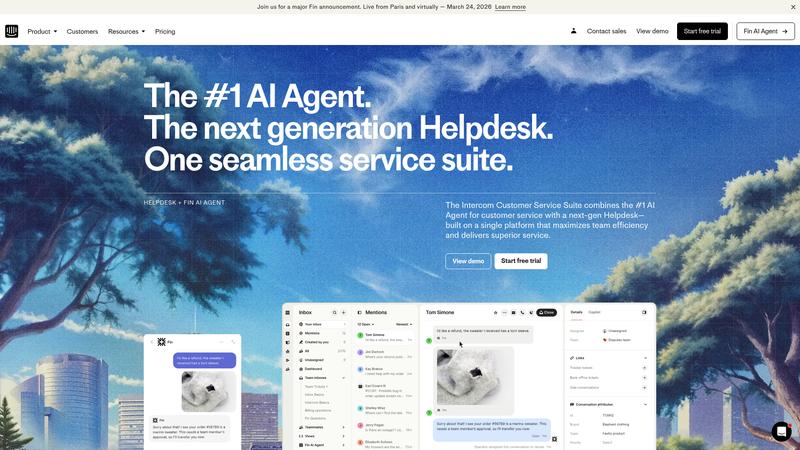 Intercom Fin Interface screenshot