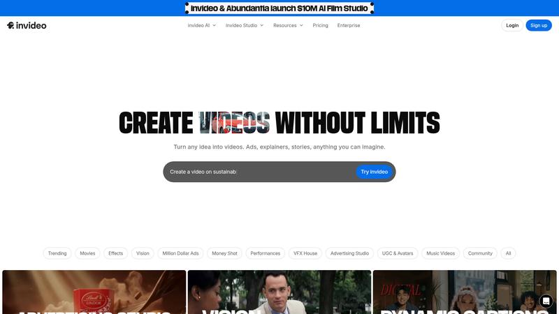 InVideo AI Interface screenshot