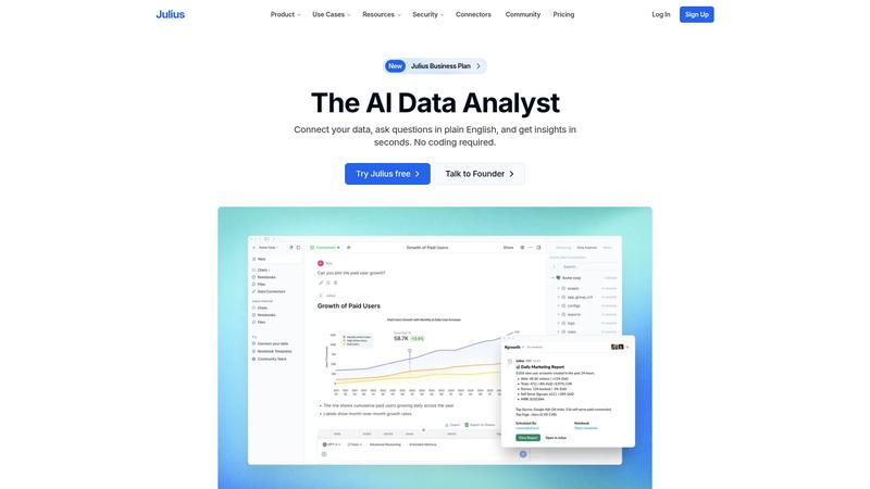 Julius AI Interface screenshot