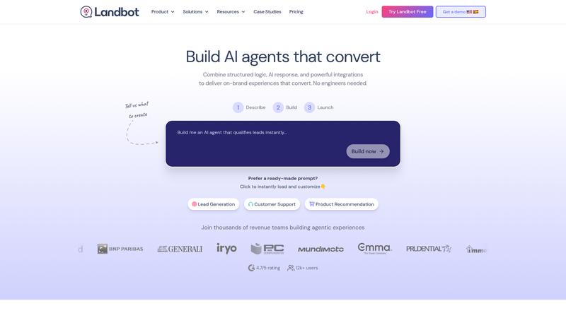 Landbot Interface screenshot