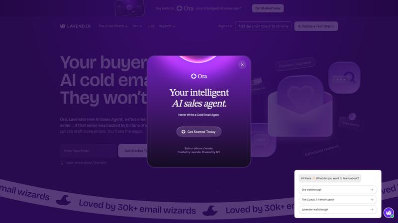 Lavender AI Interface screenshot
