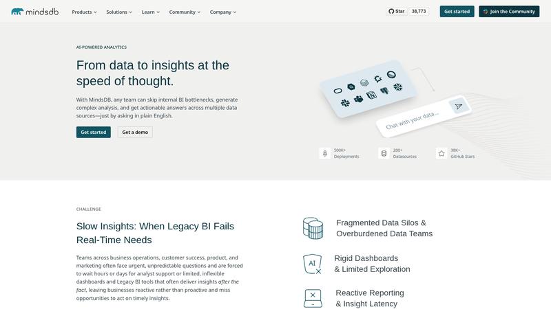MindsDB Interface screenshot