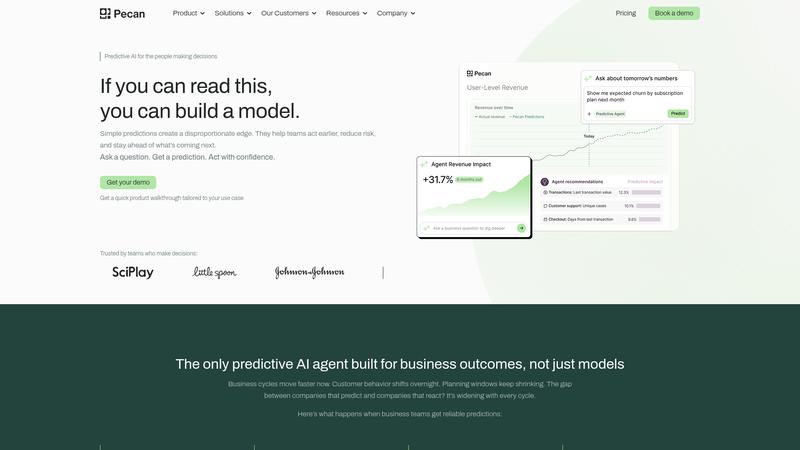 Pecan AI Interface screenshot