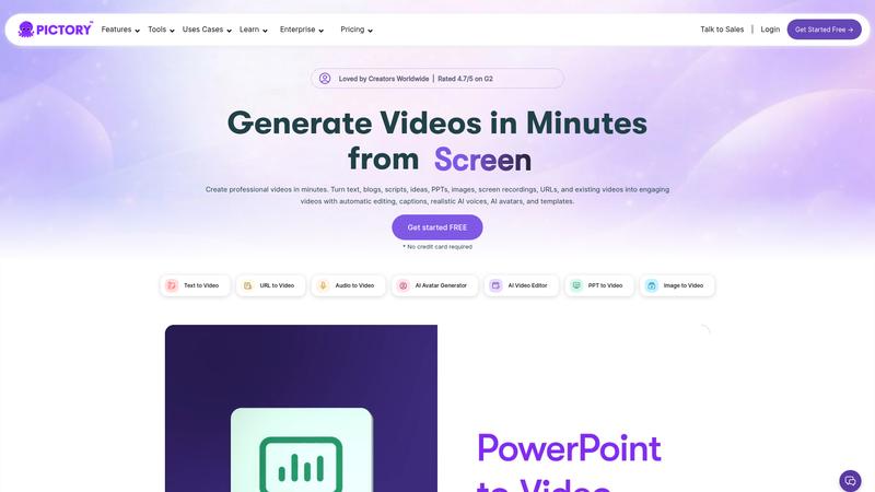 Pictory Interface screenshot