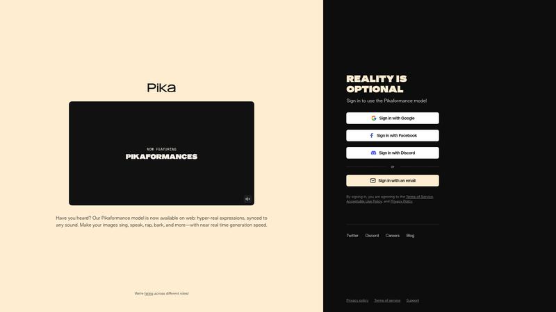 Pika Interface screenshot