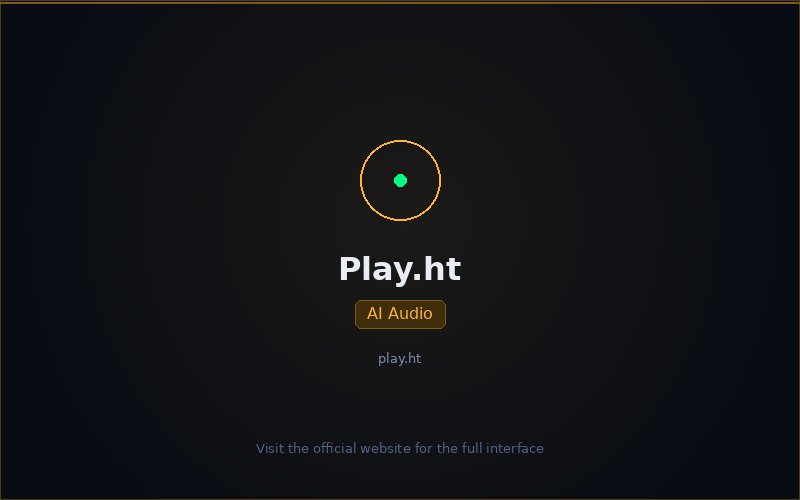Play.ht Interface screenshot
