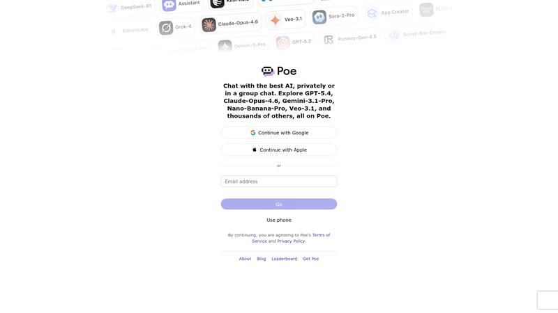 Poe Interface screenshot
