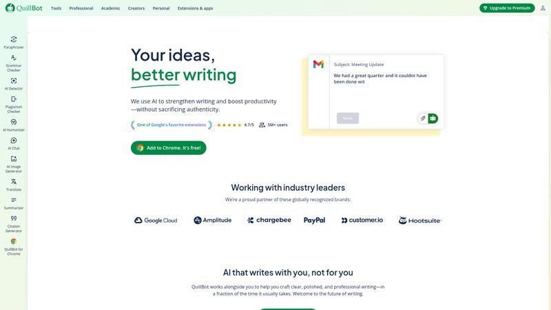 QuillBot Interface screenshot