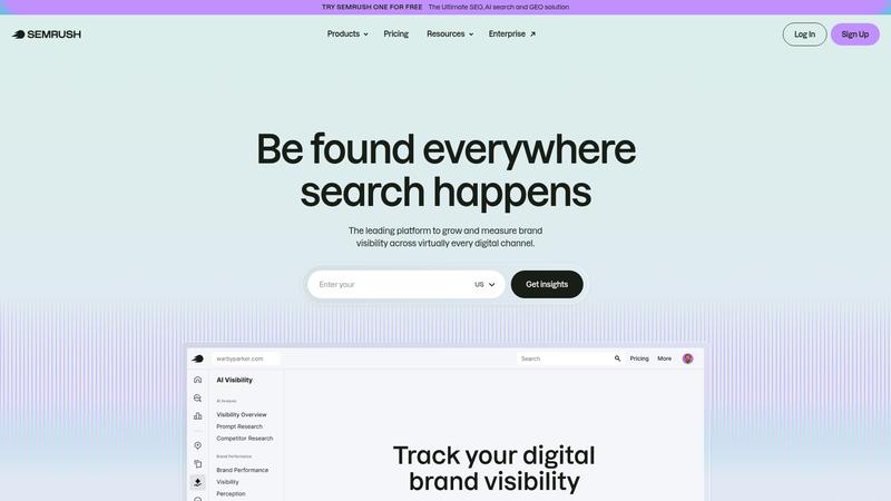 Semrush AI Interface screenshot