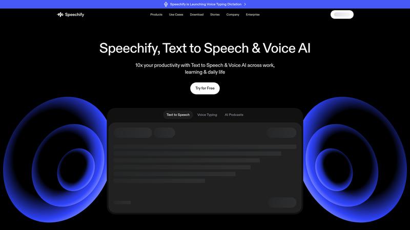 Speechify Interface screenshot