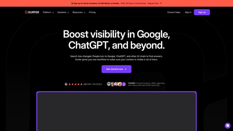 Surfer SEO Interface screenshot
