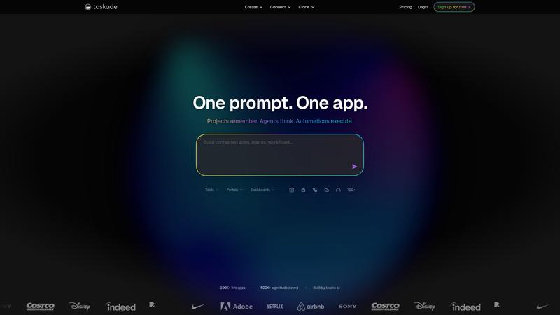 Taskade Interface screenshot
